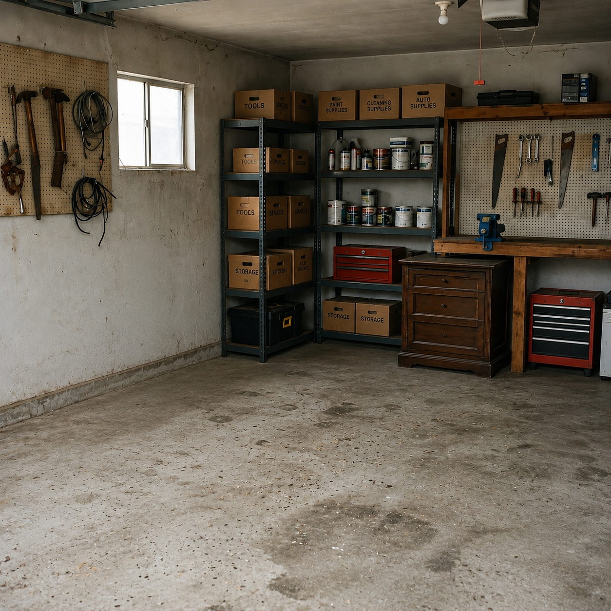 Clean garage after junk removal